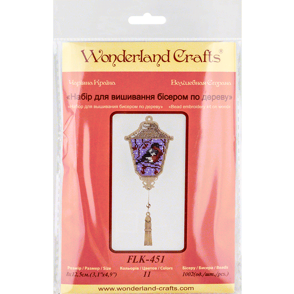 Bead embroidery kit on wood FLK-451