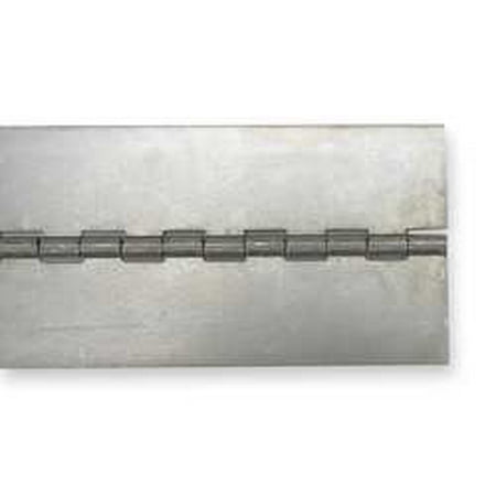 Clear Aluminum Continuous Hinge 2ZGA9 Hardware - screws not included - Hinge, Continuous, Plain, Aluminum, 48X4, By Battalion From USA ()