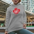 thumbnail image 2 of Distressed Distressed Eh? - Maple Leaf, Canada or Canadian Themed Merch Gift, Heather Grey Hooded Sweatshirt or Hoodie, 2XL, 2 of 5