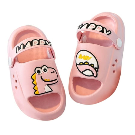 

Pimfylm Girls Baby Sandals Tide Waterproof Leather Strap-Closure girls’ Sandals with Slip-Resistant Non-Marking Outsole - For Infants Toddlers and Little Kids Pink 8.5