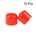 thumbnail image 2 of 15pcs 24mm Round Red Vinyl End Cap Screw Thread Protectors Rubber Cover Caps, 2 of 3