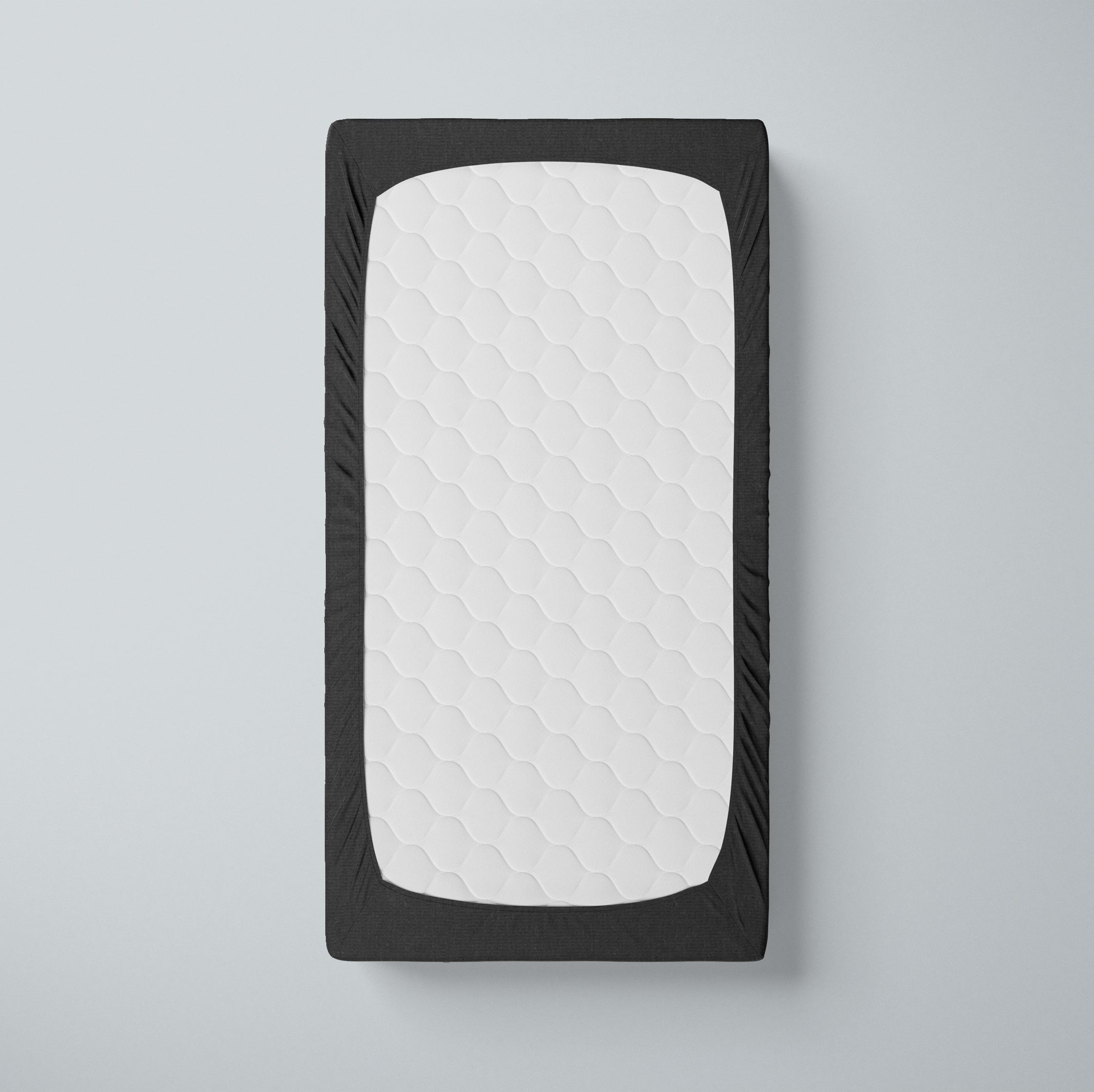 One Kind Premium Bamboo Fitted Crib Sheet for Standard Baby Crib Mattress | Black