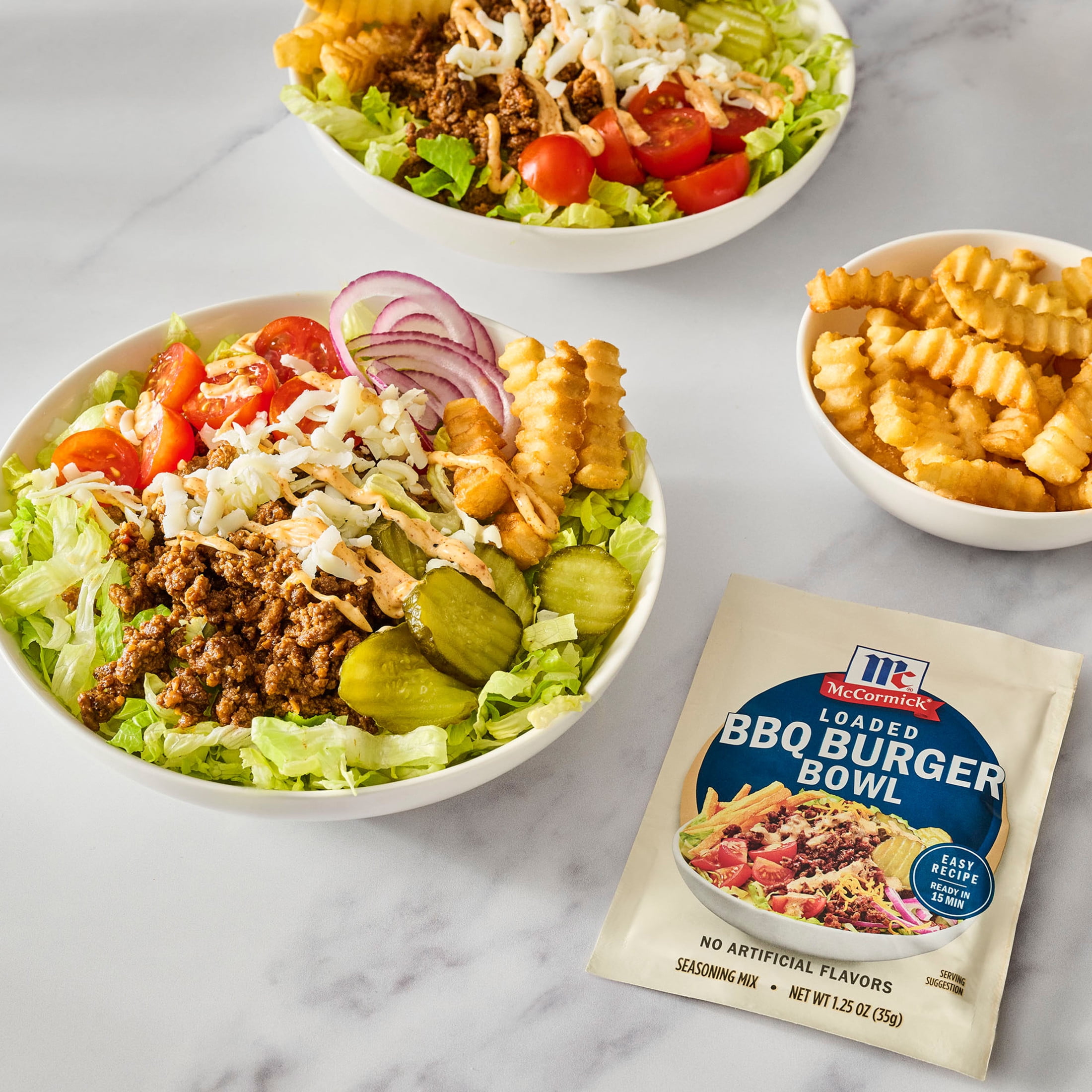 (12 pack) McCormick Loaded BBQ Burger Bowl Seasoning Mix, 1.25 oz Packet