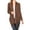 Mocha, variant on Moa Collection Women's Long Sleeve Draped Neck Open Front Waist Length Solid Cardigan