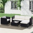 thumbnail image 1 of UWR-Nite 4 Pieces Patio Furniture Set Outdoor Sectional Sofa Outdoor Furniture Set Patio Sofa Set Conversation Set with Cushion and Coffee Table, 1 of 4