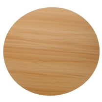 OULII Thick Light Brown Solid Wood Round Table Top Replacement for Office Home Coffee