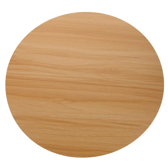 OULII Thick Light Brown Solid Wood Round Table Top Replacement for Office Home Coffee