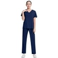 thumbnail image 6 of Scrubs Set for Women Nurse Uniform Jogger Suit Comfortable Medical Scrub Set V-Neck Top and Elastic Waist Pants with Pockets, Durable Fabric, 6 of 7