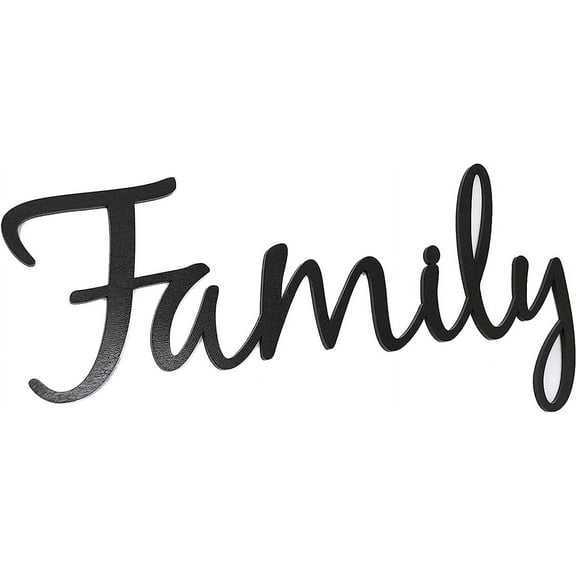 family word art wood cutout