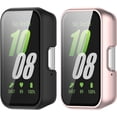 thumbnail image 1 of KOMI Étui avec Protecteur d'Écran pour Galaxy Fit3 SM-R390, Étui de Protection Rigide en PC, Pare-Chocs Protecteur d'Écran en Verre Trempé Compatible avec Galaxy Fit3 (Noir+siiver), 1 of 5