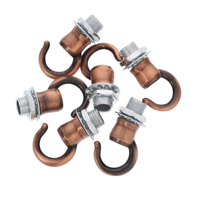 6pcs Screw Hooks For Light Fixtures Lanterns And Chandeliers M10 Hanging Heavy Duty Ceiling Hooks For Pendant Lights Functional Lighting Accessories