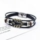 thumbnail image 1 of Pulsera de Cuero de Aleación para Guitarra | Pulsera Ajustable de Cuero Italiano de Plena Flor Curtido Vegetal | Diapasón de Acero Inoxidable | Regalo para Amantes de La Música | Accesorio para Rock, 1 of 2