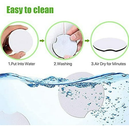 

50Pcs Sublimation Car Coasters Blanks for DIY Crafts Car Cup Coasters Painting Project Sublimation Accessories
