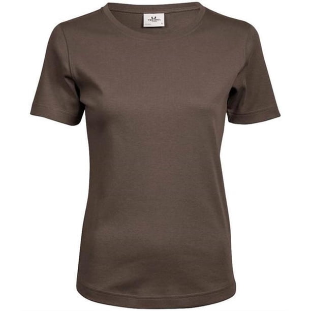 Tee Jays - Camiseta Interlock para Mujer (Marrón Chocolate)