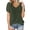 Army Green, variant on Cathalem Womens Half Sleeve Tops Women's Summer Lace Short Sleeve V Neck Tops Shirt Loose Casual Tee plus Size Dress Shirts Shirt White Small