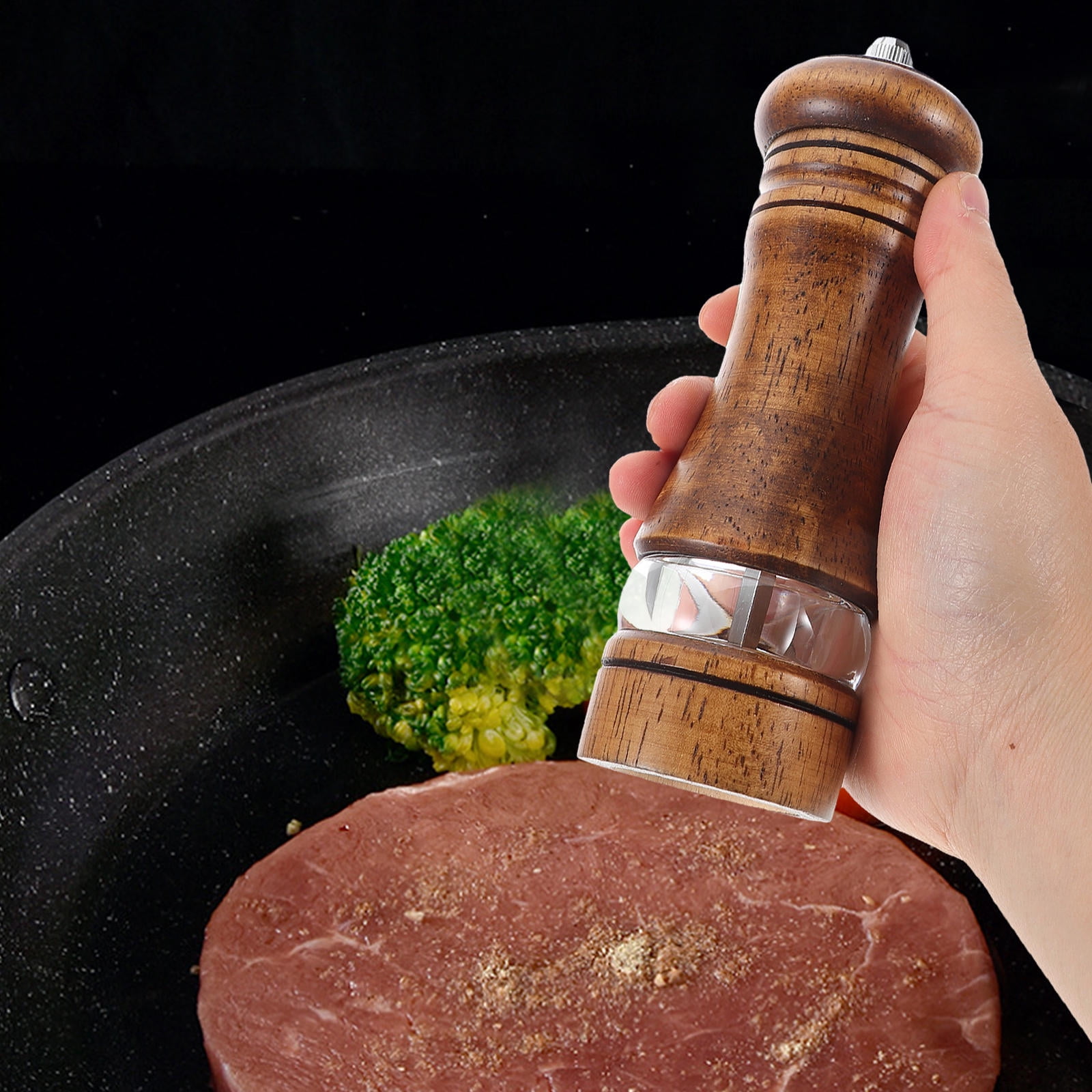 Masteelf Pepper Grinder Manual Salt Grinder Pepper Crusher Manual Grinder Kitchen Handheld Salt Grinder Kitchen Gadget Seasoning Grinder Pepper Shaker