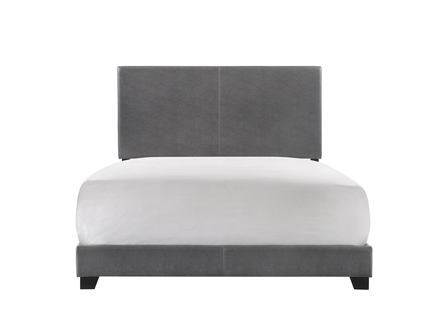 Crown Mark Erin Faux Leather Bed Black Multiple Sizes Com