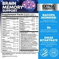 thumbnail image 3 of Brain Memory Supplement Pills - 3X Strength Nootropics for Concentration, Clarity & Focus Support - Brain Health Cognitive Vitamins with Bacopa, Phosphatidylserine & DMAE, Brain Booster, 240 Capsules, 3 of 10