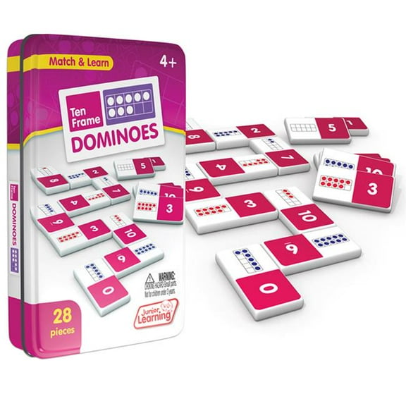 Junior Learning  Ten Frames Dominoes - 2 Each