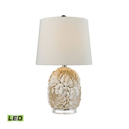 95 Wireless Crystal - Table Lamps 1 Light With Natural Shell Shell and Crystal Medium Base 23 inch 9.5 Watts