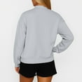 thumbnail image 6 of Qwertyu Mock Neck Sweatshirt for Women Oversized Turtleneck Sweater Long Sleeve Fleece Pullover Tops Fall Fashion Clothes Gray S, 6 of 6