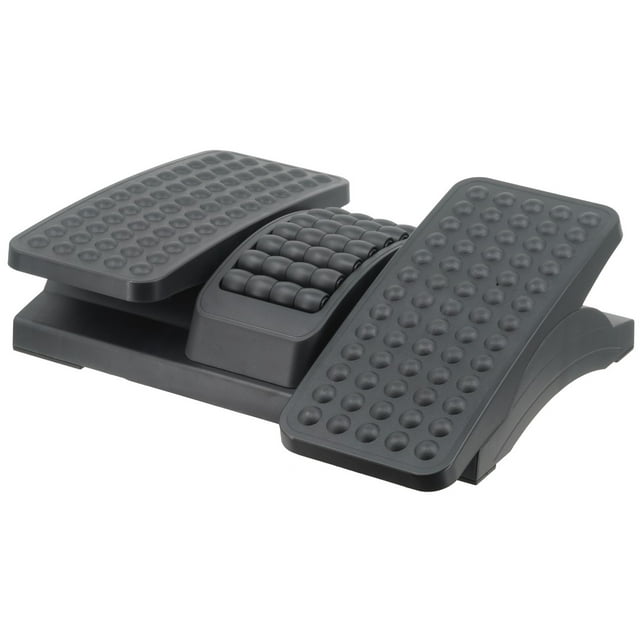 Kantek Exerciser Footrest with Massaging Rollers, Dual Platform, Height