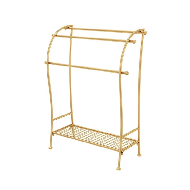 Toallero de baño, perchero de pie for ropa, estante de almacenamiento for el hogar sin perforaciones, toallero de baño