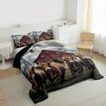 thumbnail image 3 of jejeloiu Highland Cow Cattle Full Size Comforter Sets,Farm Animal Cattle Bedding Comforter Set,Vintage Barn Door Bedding Sets For Adults,Breathable Home Decor Reversible,3pcs, 3 of 8