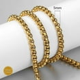 thumbnail image 6 of Infinique Creations - 18k Gold Plated Stainless Steel Round Box Chain Bracelet Necklace 1.5-5mm 7"-38", 6 of 7