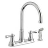American Standard Portsmouth Double Handle Deck Mounted Kitchen Faucet with Spray