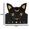 thumbnail image 2 of Wiccan Mystic Mog Black Cat Face With Crescent Moon Triple Goddess Coaster Set, 2 of 10