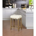thumbnail image 5 of Linon Claridge 26" Backless Wood Counter Stool, Driftood/Faux Flokati Fur, Includes 1 Stool, 5 of 5