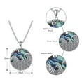 thumbnail image 5 of NUNCAD Abalone Shell Necklace for Women 925 Sterling Silver Ocean Waves Pendant Necklace with Starfish, 5 of 5