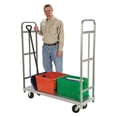 thumbnail image 2 of Raymond Products 3985 Heavy Duty Narrow Tall End Truck - 5'' Phenolic Casters  2 Fixed and 2 Swivel  2 Uprights, 2 of 4