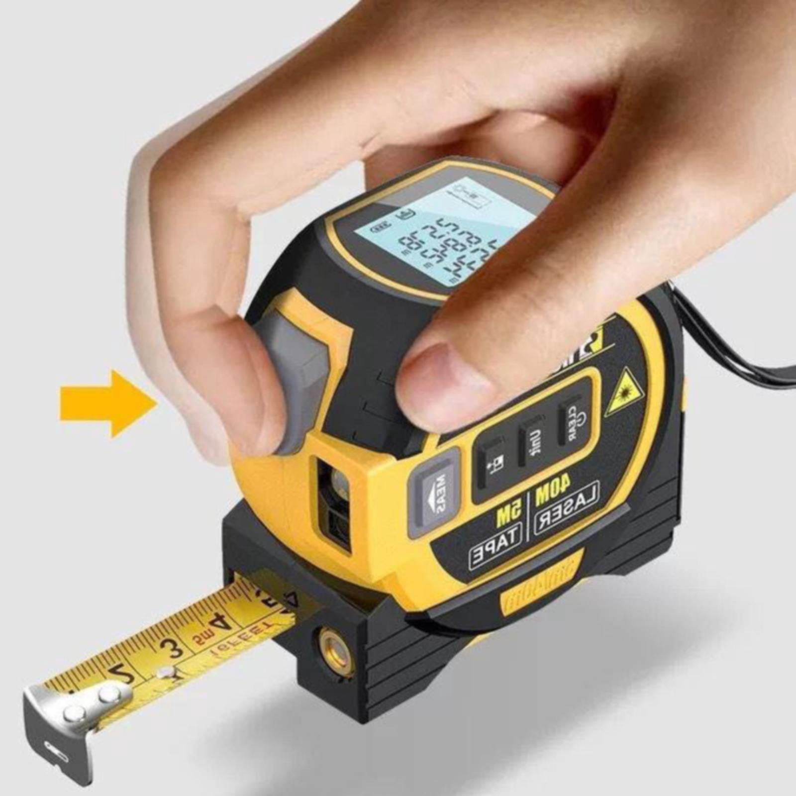 Laser Measuring Tape,Digital Laser Tape Measure,3-In-1 Laser Digital Measuring Tape Ruler，Digital Laser Tape Measure,Lazer Measuring Tool, Ft & Metric Measurement | 135 Ft | 40 M