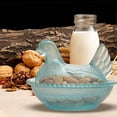 thumbnail image 4 of Leodye 1PCS Glass Chicken Shaped Candy Tray with Lid Rural Style Decorative Candy Bowl Sealed Candy Jar for Home Kitchen and Easter Decor -4.7*3.1*3.2IN, 4 of 7
