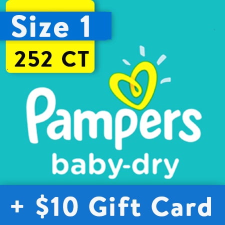[Save $10] Size 1 Pampers Baby-Dry Diapers, 504 Total Diapers
