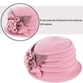 thumbnail image 5 of FADAACAI Womens Fedora Hat Women's Winter Warm Wool Beret Beanie Cloche Bucket Hat 1920s 50s Cloche Hats For Women Winter Beanie Hats Pink One Size Clearance！, 5 of 8