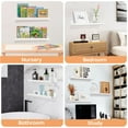thumbnail image 4 of 15" Acrylic Floating Shelves Wall Mounted, Upsimples 4pack White Acrylic Shelves, for Bedroom, Living Room, Bathroom, Kitchen, 4 of 7