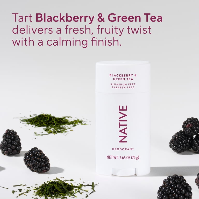 Native Blackberry & Green Tea デオドラント×2個 Native Aluminum Free Solid Deodorant Stick, Blackberry & Green