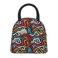 thumbnail image 2 of Haiem Geometry Printed Lunch Bag Women, Lunch Box Lunch Bag for Women, Small Leakproof Cute Lunch Tote Large Capacity Reusable Insulated Cooler Lunch Container, 2 of 6