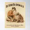 thumbnail image 2 of Be Kind To Animals Poster Poster Wall Art, Modern Wall Decor For Living Room Bedroom, 16x24 UNFRAMED, 2 of 3