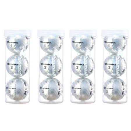 Chromax M5 High Visibility Golf Balls, 4-Tubes of 3, SILVER,