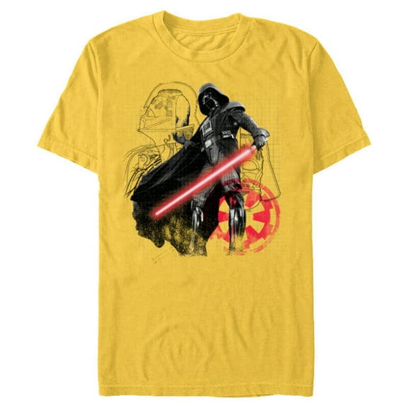 Star Wars Darth Vader Blueprint of a Sith Lord - Short Sleeve Blended T-Shirt for Adults - Customized-Yellow