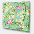 thumbnail image 3 of Designart ' Yellow Flowers, Tropical Foliage With Flamingo V ' Traditional Canvas Wall Art Print, 3 of 4