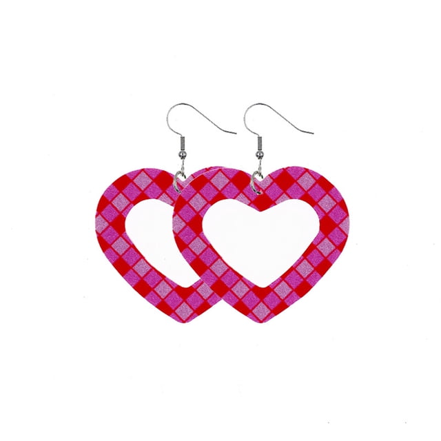 Sonducket Pendientes de cuero en forma de corazón, colgante de oreja, aro exagerado, pendiente colgante hueco, regalo del Día de San Valentín, favores Ropa, zapatos y accesorios Miscelánea Tipo 10 Sonducket AP010114-10