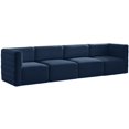 thumbnail image 1 of Meridian Furniture Quincy Canapé Modulaire en Velours Bleu Marine, 1 of 13