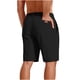thumbnail image 5 of Pantalones Casuales para Hombre Pantalones Cortos de Cintura Elástica de Bolsillo Múltiple Sólido para Deporte Y Al Aire Libre, 5 of 7