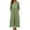 02# Green, variant on Womens Plus Size Maxi Dresses 3/4 Sleeve Solid Color Midi Dress V-Neck Fall Basic Dressy Maxi Dresses with Pockets White L