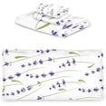 thumbnail image 2 of Coolnut Purple Lavender Towel Set of 3 with Bath Towel, Hand Towel and Wash Cloth, Soft, Quick Drying and Comfortable Winter Towels for Bathroom Kitchen Home Travel Hotel Gym Washcloth Gift, 2 of 7